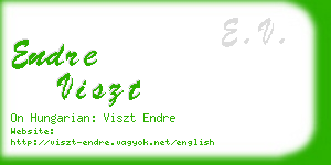 endre viszt business card